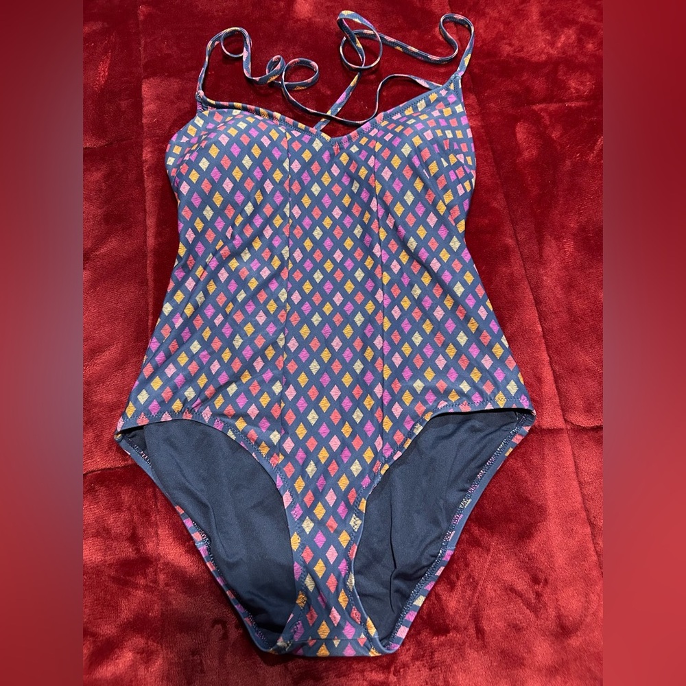 Gap Multicolor Diamond Pattern One Piece Swimsuit - image 1